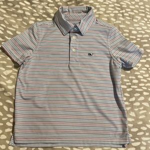 Striped Vineyard Vines Sankaty collar shirt polo performance